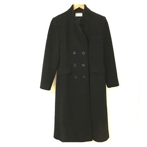 Vintage 100% Wool Black Coat